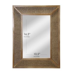 Fábrica al por mayor Vintage cuadrado decorativo cuerda de cáñamo espejo de pared fábrica al por mayor Vintage cuadrado decorativo - Product Image 1