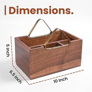 Porte-cuillères en bois artisanal classique à trois niveaux réglable, finition non toxique pour la décoration de cuisine de style campagnard, vente en gros - Product Image 2