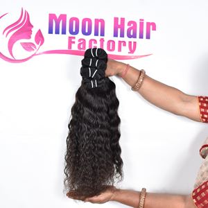 Paquets originaux de cheveux humains de temple indien naturels bouclés non traités, cuticule vierge alignée, vente en gros à bas prix - Product Image 4