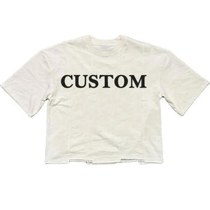 Camiseta Personalizada de Alta Calidad con Dobladillo Cóncavo, Estilo Urbano, Oversize, Vintage, Lavado Ácido, 100% Algodón Canvas, Transpirable, Corte Regular, 250 GSM - Product Image 3