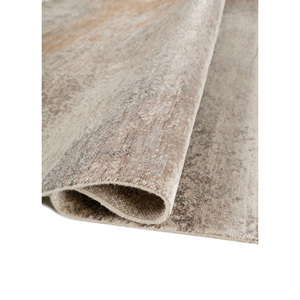 Tapis en laine et soie noué à la main Entropy Ivory AKWS-13072 avec motif abstrait pour usage domestique - Product Image 2