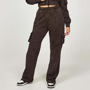 ชุดวอร์มผู้หญิงลายกรดซักเสื้อผ้าแนวสตรีทเสื้อมีฮู้ดผ้าเทอร์รี่ปักลายแนววินเทจมีสไตล์สตรีท - Product Image 6