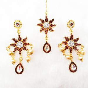 Ensemble de collier et de boucles d'oreilles de mariée de luxe, couleur, cristal, strass, vintage, mariage, fiançailles, fête, cadeau, bijoux - Product Image 2