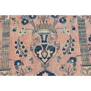 Alfombra Vintage de 4.3x6 pies (130x182 cm), Alfombra Turca Azul Abstracta - Product Image 5