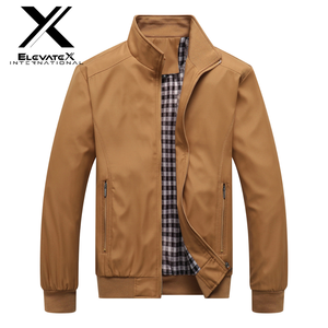Chaqueta Bomber de Verano de Primera Calidad, Personalizada, de Lona de Alta Gama, Informal, con Cierre, Sólida, Ecológica, Impermeable y Resistente al Viento para Hombre - Product Image 2