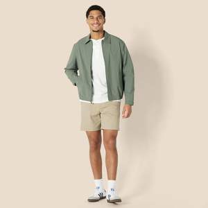 Blouson aviateur zippé léger et extensible de coupe décontractée pour homme - Product Image 5