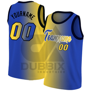 Maillot de basket-ball pour jeunes à la vente chaude, design 3D personnalisé, polyester, bloc de couleur, vêtements de sport, taille plus, manches courtes, ensemble - Product Image 2