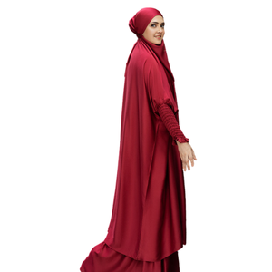 2024 islamique modeste musulman femmes Simple naturel a-ligne Silhouette fermé Abaya mode en gros en vrac - Product Image 2