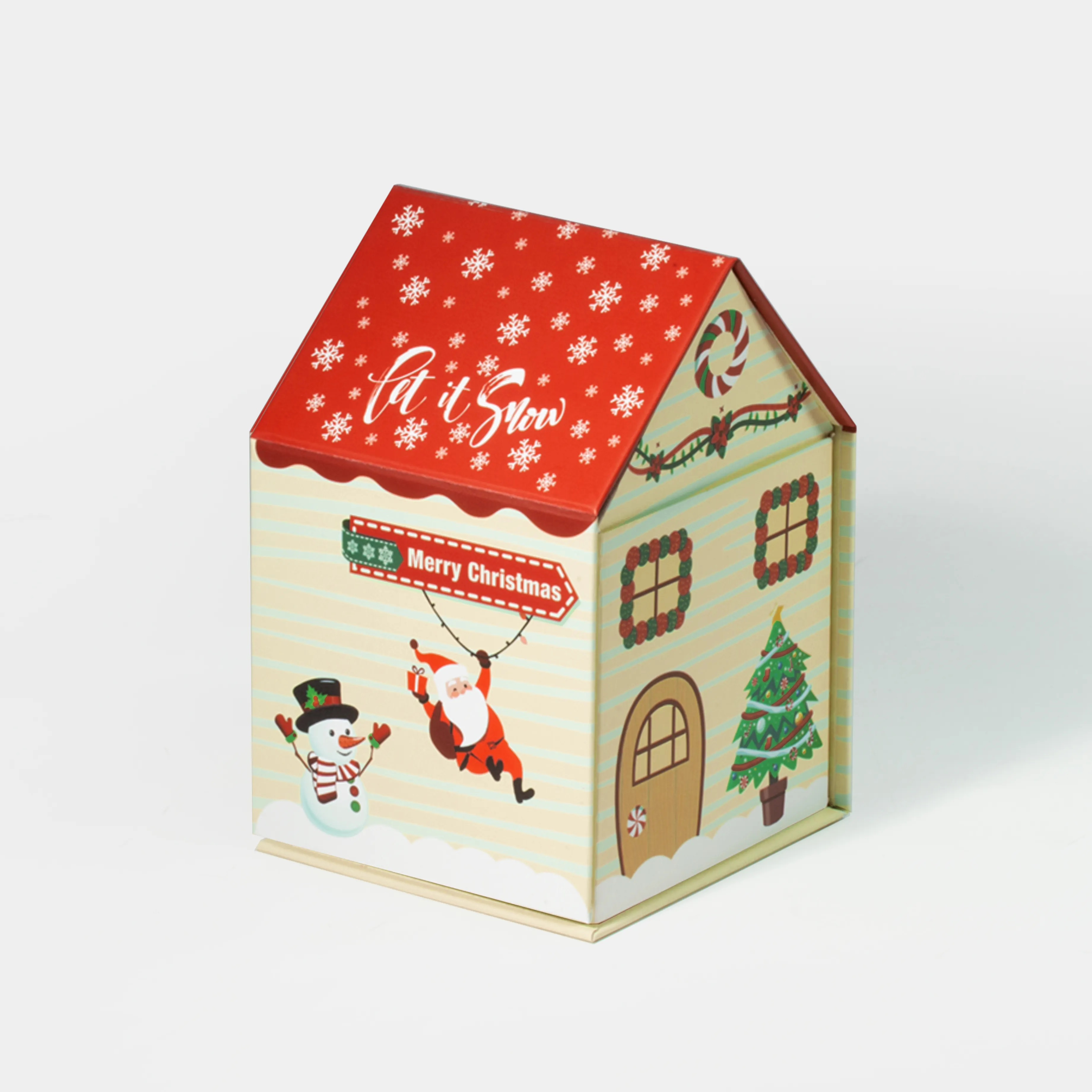 Luxury Custom Creative Christmas Eve Gift box Special Small House Shape Box