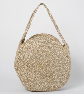Sac à bandoulière bohème en jute et coton tissé avec appliques, sac fourre-tout écologique fait main pour femme, fermeture ouverte, idéal pour la plage et l'usage quotidien - Product Image 4