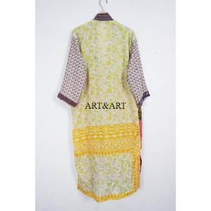 Robe de kimono en soie pour femmes, élégante et légère, style bohème chic, longueur au sol, imprimé floral, douce, pour les spas, les stations balnéaires, les vêtements de détente - Product Image 5