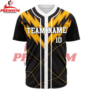 Uniforme de baseball personnalisable avec des ensembles respirants de grande taille mettant en vedette le logo du nom de l'équipe sur le devant - Product Image 5