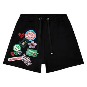 กางเกงขาสั้นสีดำสำหรับผู้ชายกางเกงกีฬากางเกงวอร์มสำหรับผู้ชายกางเกงชายหาดว่ายน้ำขาสั้นสีดำพิมพ์โลโก้ได้ตามต้องการ - Product Image 5