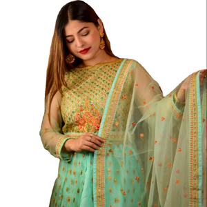 Tv seri oyuncu tarzı mükemmel boyut ve güzel renk kat uzunluk Dupatta ile yüksek moda uzun elbisesi düşük oranda Set - Product Image 2