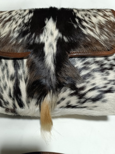 Luxury Cowhide Leather Shoulder Bag Hair On Hide Messenger Crossbody <b>Purse</b> Adjustable Strap Western Vintage Handmade Handbag - Product Image 3
