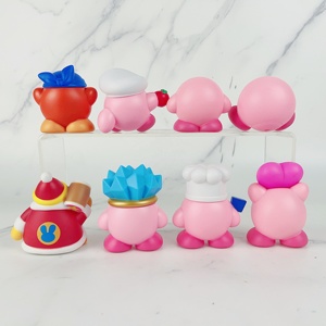Figuras de juguete de acción de PVC Kirbys Anime juego lindo dibujos animados Rosa Kirbi colección Mini muñecas para niños regalos de cumpleaños - Product Image 3