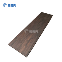 Espresso Hevea Butcher Block Plan de travail pour la cuisine écologique-Joint de doigt bord carré personnaliser les dimensions-SSR VINA
