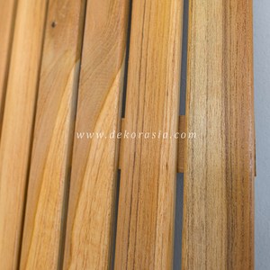 Écran vertical en bois de teck, écran en bois pour bâtiments de jardin intérieurs et extérieurs, panneaux de bois clôture en bois - Product Image 3