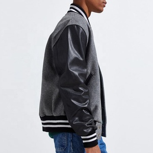 Chaqueta Letterman de Estilo Vintage Personalizada para Hombre, con Mangas de Lana, Bordados y Parches, Estilo Varsity Urbano para Invierno - Product Image 2