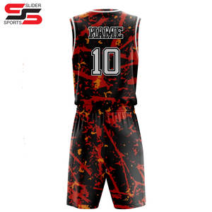 Shorts de basket-ball d'été Design personnalisé en gros Ensemble de gilets de basket-ball réversibles à sublimation pour enfants - Product Image 2