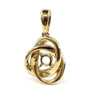 Bijoux fins de luxe, design élégant, or jaune massif 18 carats, diamant naturel, semi-monture, forme de fleur classique, 15 pièces, 0,10 carat, charme, cadeau pour - Product Image 3