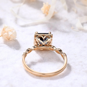 Bague de fiançailles en or massif 18 carats Alexandrite Gemstone Luxury New Design Fine Real Gold Fine Jewelry Rings with Real Diamonds Ring - Product Image 3