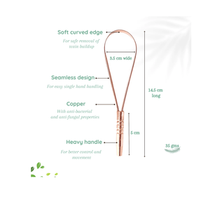 DIVRIS Copper Tongue Cleaner-Reusable Ergonomic Oral Hygiene <b>Scraper</b> for Effective Breath Freshening - Product Image 2