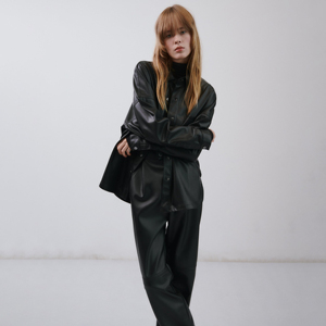 Top informal de cuero de talla grande para mujer, manga larga, estilo Vintage, botón frontal, moda Formal, ropa de oficina diaria, transpirable, personalizada - Product Image 2