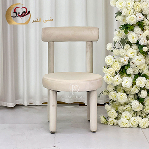 Chaise de salle à manger moderne capitonnée en velours blanc pas cher pour salle à manger, salon, chambre à coucher, utilisation en extérieur - Product Image 1