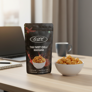 Noix de Makhana grillées au piment doux thaïlandais 30g – Faible en gras, riche en protéines, saine, sans gluten, collation croustillante en sachet stand-up - Product Image 5