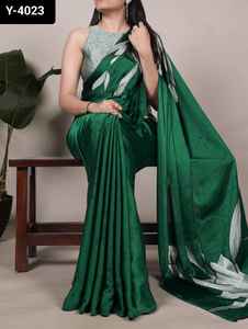 Meilleures collections de saris fantaisie en satin de soie à bas prix et de la meilleure qualité en soie traditionnelle indienne Banarasi pour mariage - Product Image 3