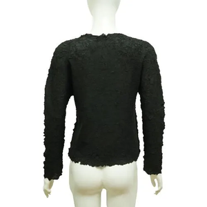 <b>Rhinestone</b> Sequin Transparent Elegant Plus Size Women's <b>Mesh</b> Crop <b>Top</b> Long Sleeve T Shirts Blouse - Product Image 4