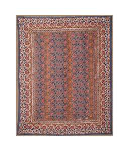 High Queen Size Vintage Indian Kantha Quilt Handmade Linen <b>Bedcover</b> Bedspread Reversible Bedding Set Cotton Filling Printed - Product Image 3