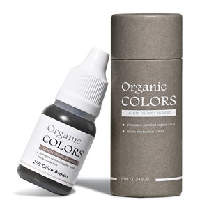 Tinta de Tatuaje Orgánica Manual Lashmonster Color Ombre 209 Marrón Oliva, Pigmentos de Microblading No Nictet para Principiantes para Tatuajes Permanentes - Product Image 1