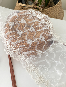 Stile Vintage 20cm coreano finiture floreali margherita ricamato Double Face pizzo di cotone dal cortile per cucire e arredamento - Product Image 3