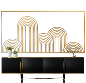 Nouveau Design Moderne Artisanat Métal Feuille D'or Personnalisé Mur Art Intérieur Décoratif En Métal Suspendu Designer Mur Art Chambre Décoration - Product Image 3