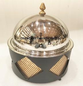 Olla caliente y cazuela moderna de madera y metal con acabado de nogal elegante para uso en hoteles y hogares - Product Image 6