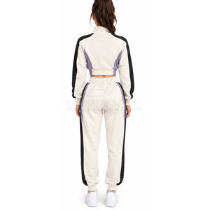 New Style <b>Women</b> Cropped Tracksuit Comfortable Casual Drawstring <b>Jacket</b> Matching Jogger Pants Solid Quick Dry <b>Lightweight</b> Fashion - Product Image 2