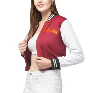 Unisex Winter Basketball Style Varsity Jacket <b>100</b>% <b>Wool</b> <b>Fabric</b> Custom Cropped Design Wholesale OEM/ODM Sequins Cotton for Women - Product Image 1