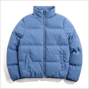Blouson d'hiver matelassé personnalisé pour homme 2024 en toile, effet bulle, brillant, réfléchissant, col montant, à capuche, fermeture éclair, imperméable - Product Image 3