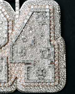 Custom Hip Hop Style S925 <b>Silver</b> Jewelry Number/<b>Initial</b> Letter <b>Pendant</b> Iced Mixed Pear-shape Baguette Diamond VVS Moissanite - Product Image 2