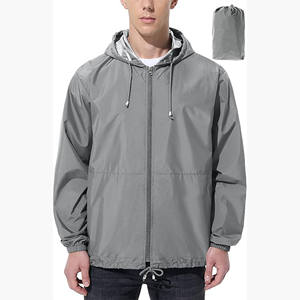 Veste de pluie unisexe, écologique, réversible, coupe-vent, imperméable, légère, pliable avec capuche, pour voyage, randonnée, cyclisme - Product Image 1