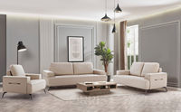 Modernes Komfortables Beige Stoff-Wohnzimmersofa Langlebige Kommerzielle Möbel Anpassbare Farbe Wohnzimmermöbel für Zuhause und Apartment