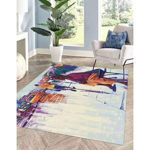 Tapis imprimé vue sur rue africaine par temps de pluie, tapis de bain moderne, tapis en velours - Product Image 4