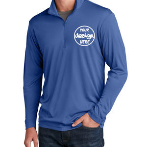 Servicio OEM al por mayor personalizado cuarto cremallera diseño 1/4 cremallera poliéster sudaderas en blanco Golf pulóver para hombres sudaderas con capucha hombres - Product Image 4