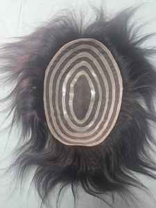 Peluca de Encaje PU para Hombre, Prótesis Capilar de Cabello Remy Indio con Ondas Naturales y Estilos Lacio Rizado, Peso 40-80g - Product Image 6