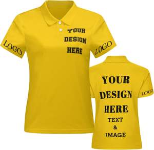 Camisetas Polo personalizadas para mujer al mejor precio, cómodas camisetas de verano de diseño liso de color sólido de tela de algodón para mujer de oficina - Product Image 2