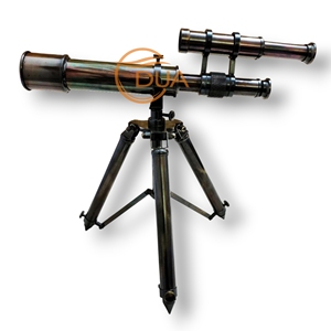 Telescopio de catalejo náutico de latón antiguo con soporte de trípode de latón completo ajustable, regalo de decoración del hogar coleccionable marítimo Vintage - Product Image 2