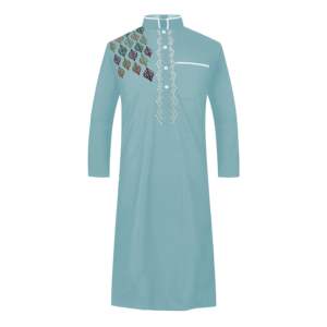 Thobes islamiques de haute qualité pour hommes, vente en gros, 2026, robes traditionnelles imprimées, grandes tailles, style arabe, caftan du Qatar - Product Image 1