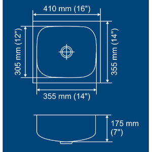 Nirali Grace Plain Master Évier à cuvette unique Conception populaire en acier inoxydable (16X14) - Product Image 2